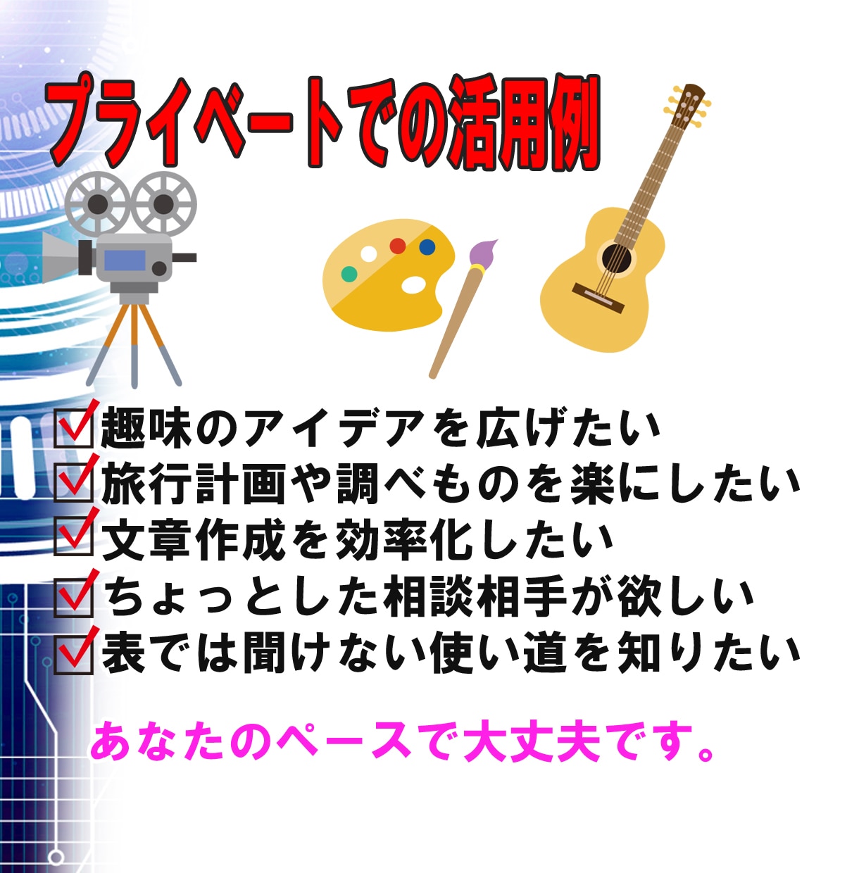 50代男性のプライベートAI相談、何でも聞きます 誰にも相談できないAI活用、解決の糸口を提示！ イメージ6