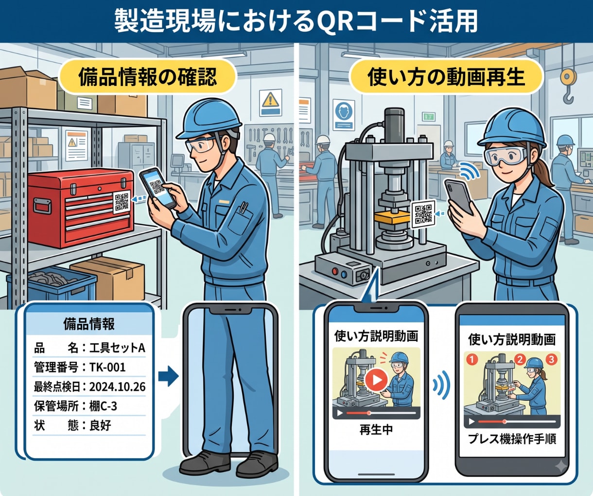 動画QRと備品管理台帳を一元化システム作リます スマホでQR動画再生＆備品情報再生　簡単検索ラベル作成 イメージ2