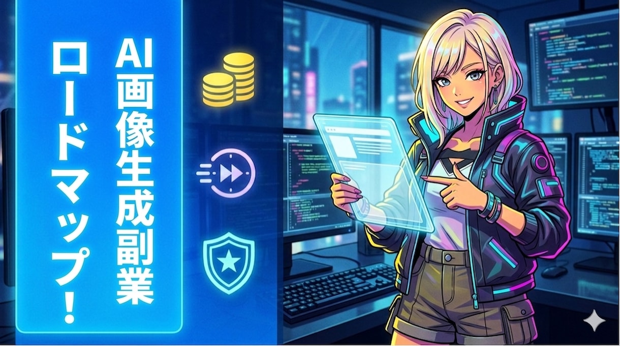 未経験OK！AI画像を用いた生成副業術を伝授します AI画像生成×副業術！経験がなくても副業で稼げるロードマップ イメージ1