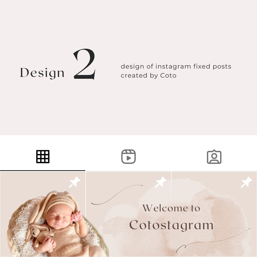 セミオーダーでお子様のインスタの固定投稿を作ります インスタアカウントに、他と違うオリジナルの世界観を作れます イメージ3