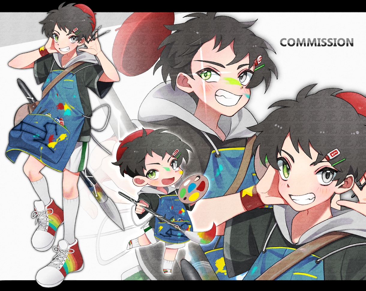 可愛い少年少女の立ち絵一枚絵描きます 鮮やかで日常的な絵が得意です！キャラデザも可！ イメージ8