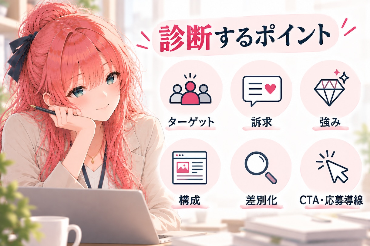 LP・求人の改善ポイントを3つ診断します 「どこを直せばいい？」をプロ目線で具体的にお伝え イメージ4