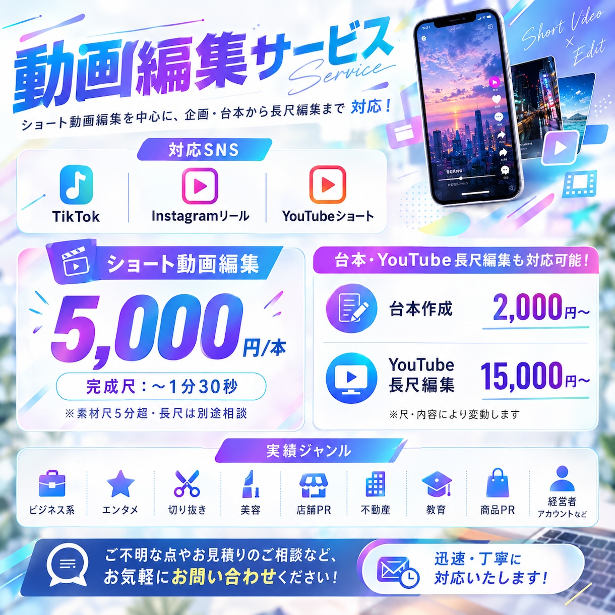 実績250件｜TikTok・リール動画編集します Instagramリール・TikTok動画編集｜企業実績多数 イメージ2