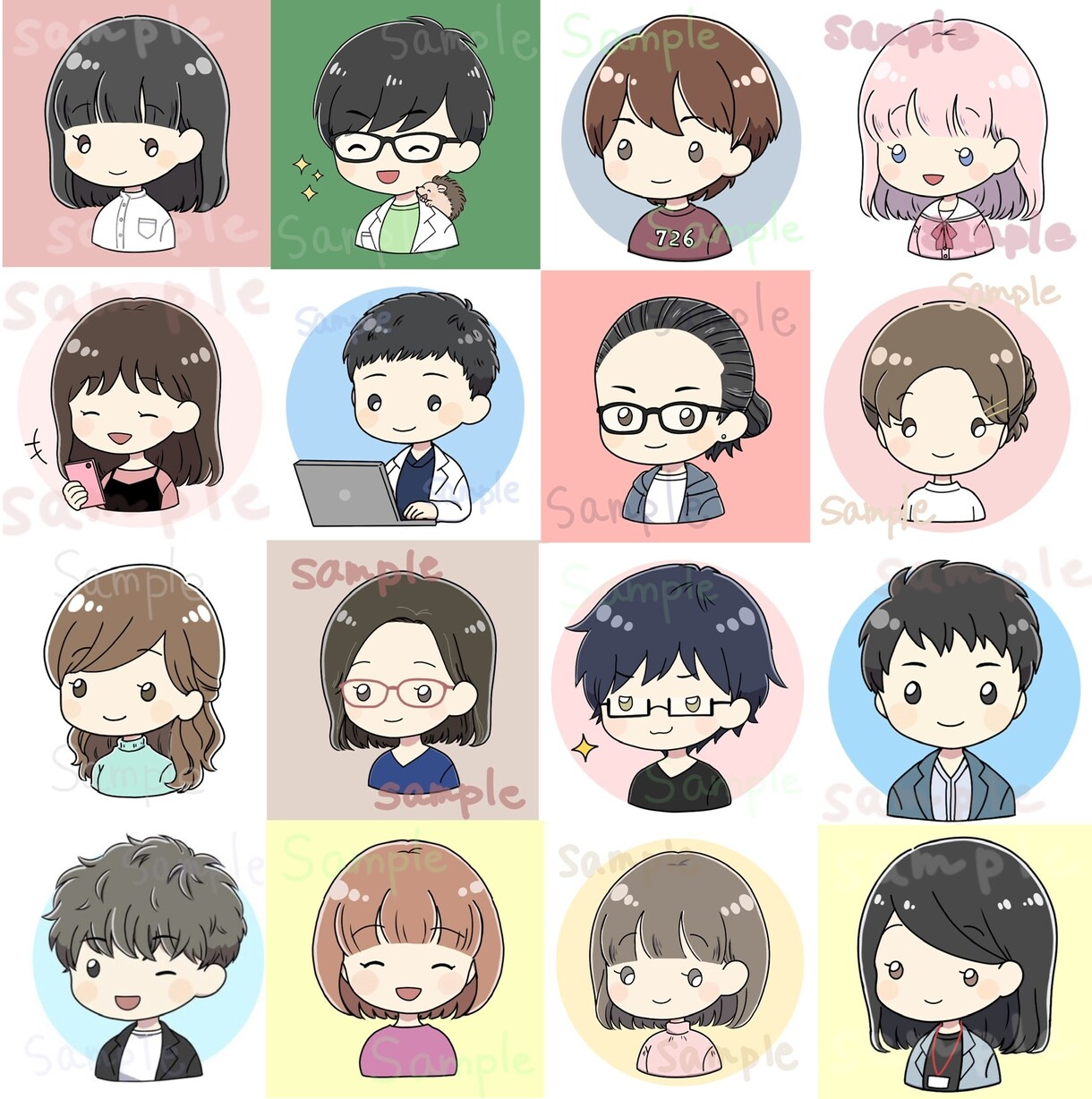 ブログ吹き出しにぴったり！表情アイコン描きます ◎修正無制限◎コミカル可愛い◎SNS・配信にもぴったり！ イメージ10