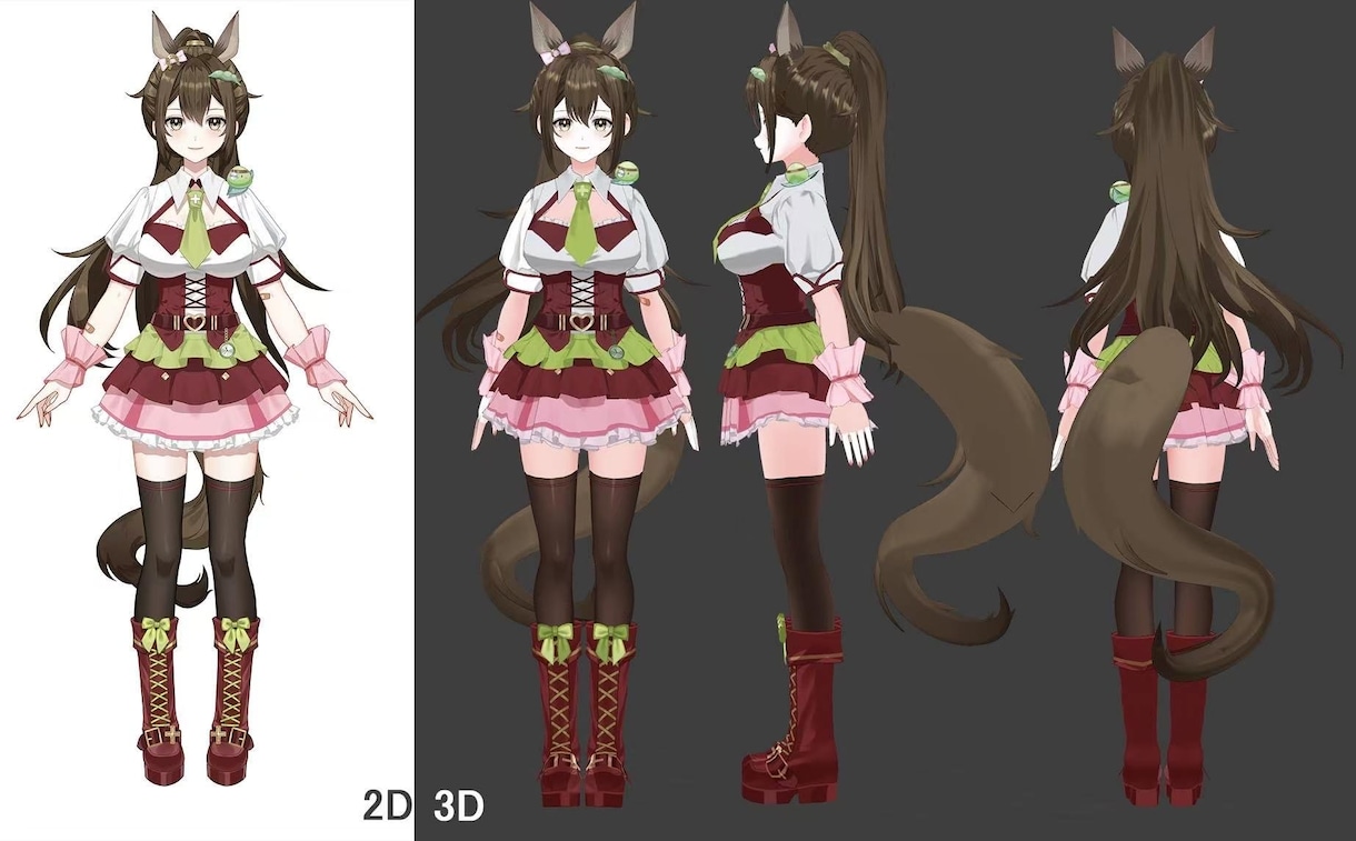 Vtuber向けオリジナル3Dモデル制作を承ります 立ち絵を高品質3Dモデル化！VRM・MMD・VRChat対応 イメージ3