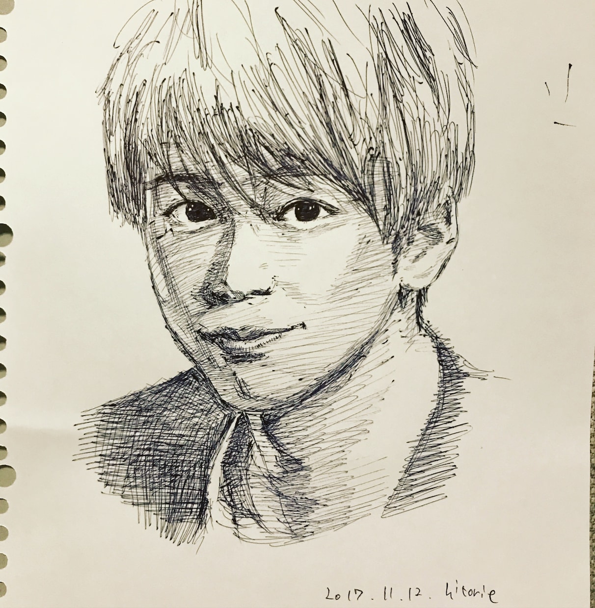 ボールペンでワイルドなタッチの似顔絵描きます SNSのアイコンなどを探している方へ イメージ3