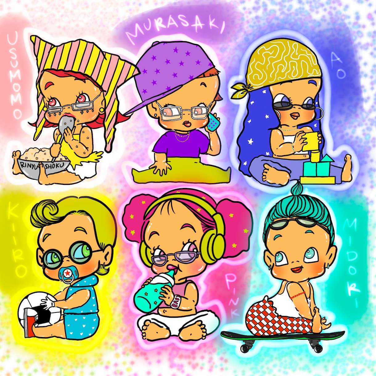 海外風で個性的な可愛いイラスト作成します 友人•恋人•家族など大切な人へのギフトなどに！ イメージ3