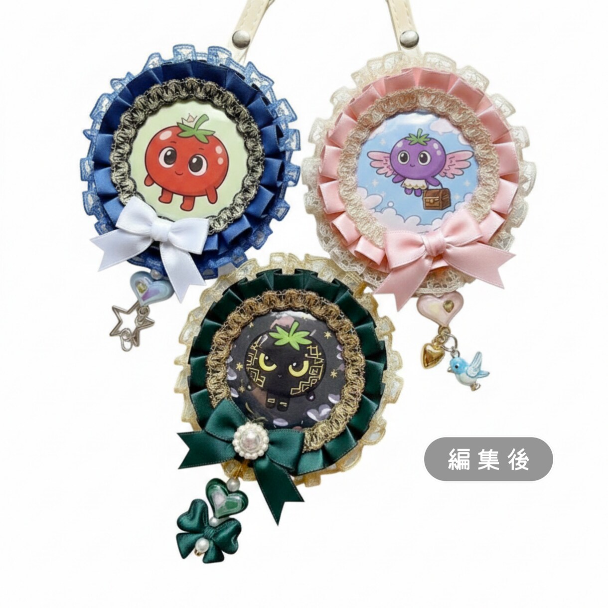 推し活グッズの画像差し替え・編集【3枚】対応します ロゼット用画像・ぬい服のぬいぐるみを自然に差し替えます イメージ5