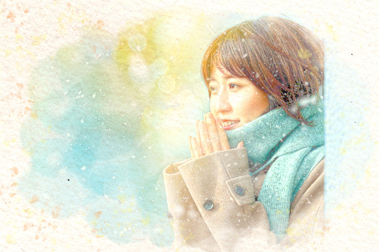 ふんわりとした水彩画風のリアル似顔絵を作成します 誕生日、ご結婚などお祝いやプレゼントに！キャンバスプリントも イメージ1