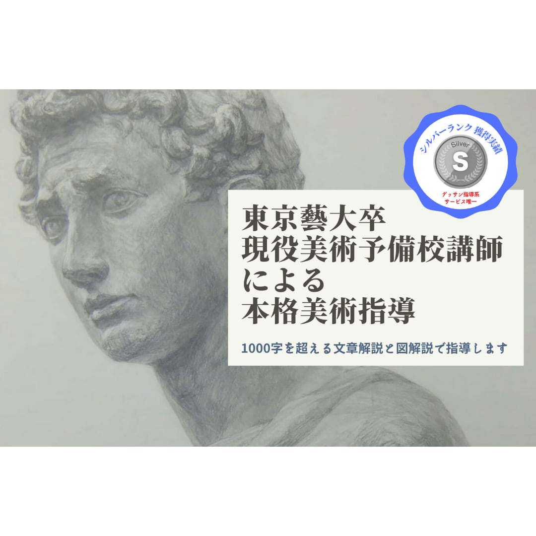 デッサン、絵画作品１点を美術指導いたします 現役大手美術予備校講師の美術指導を体験してみませんか？ イメージ1
