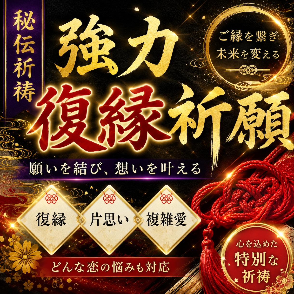 秘伝の魔術的祈祷で、恋愛全てを成就へと導きます 誰にも言えない苦しい恋の悩み。霊視で見えた、波動のズレを修正 イメージ1
