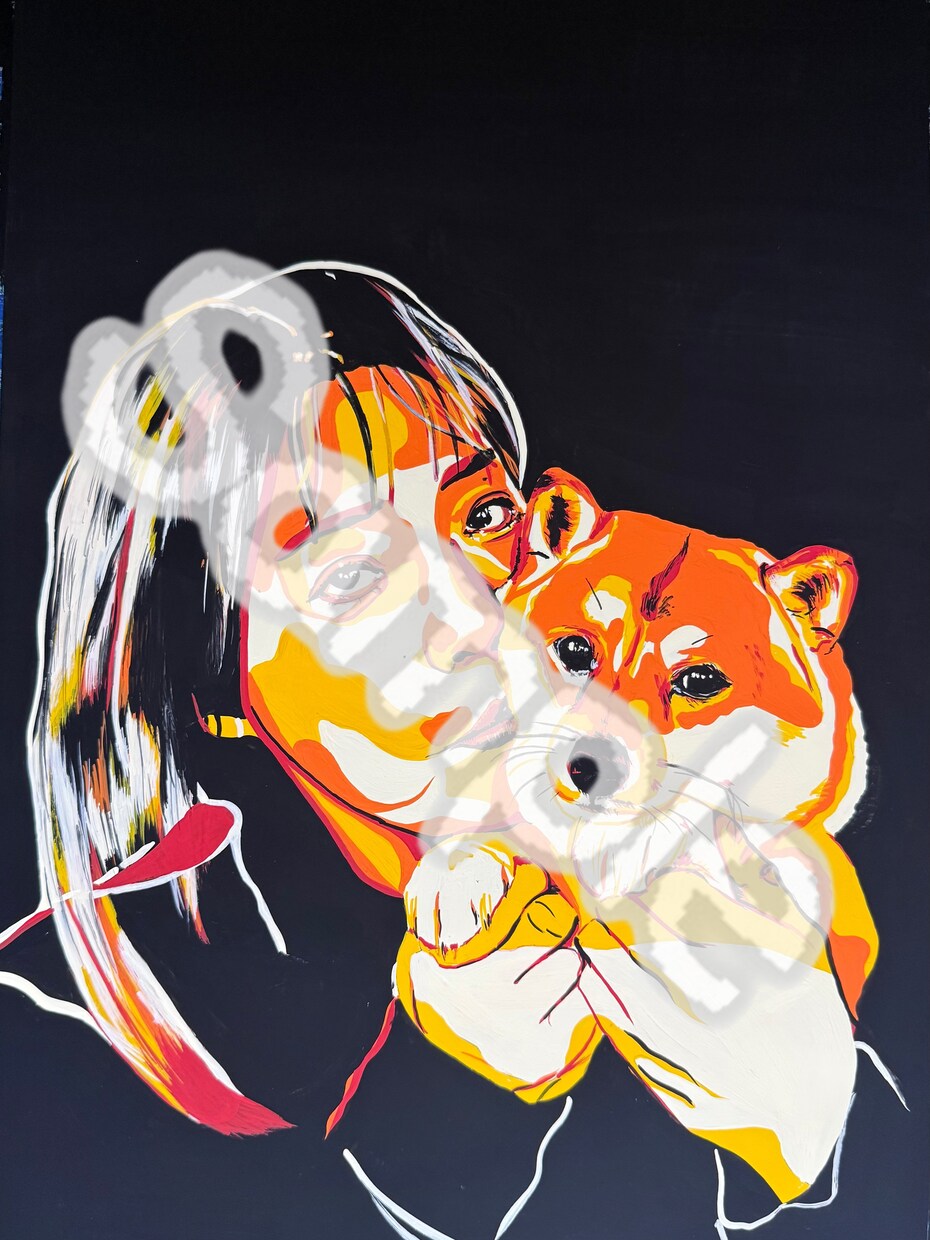 写真から手描きアナログ似顔絵描きます 写真をもとに似顔絵を描きます。A4ケント紙アクリル絵の具 イメージ4