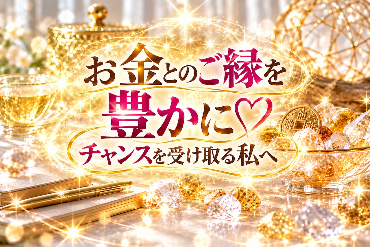 金運と豊かさを育む遠隔ヒーリングをします お金とのご縁を豊かに♡金運やチャンスを受け取る私へ イメージ1