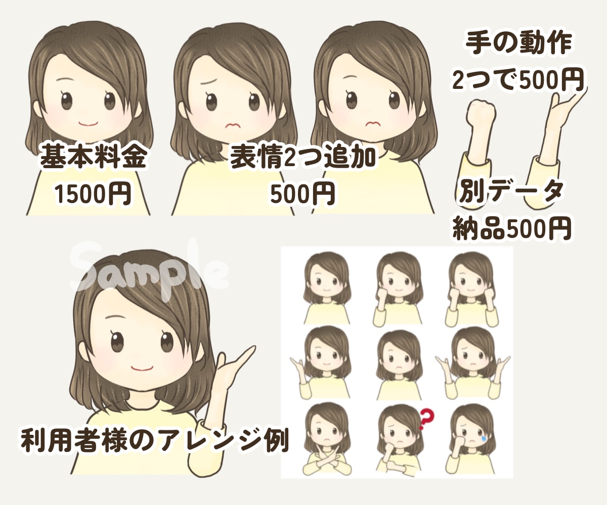 親しみやすいシンプルかわいいSNSアイコン描きます ブロガー経験を活かした、かわいくて使いやすいアイコンが得意★ イメージ3