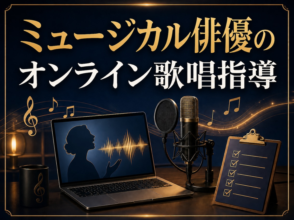 ミュージカル俳優が55分で歌の表現力を指導します オーディション対策・歌詞表現を55分で個別指導 イメージ1