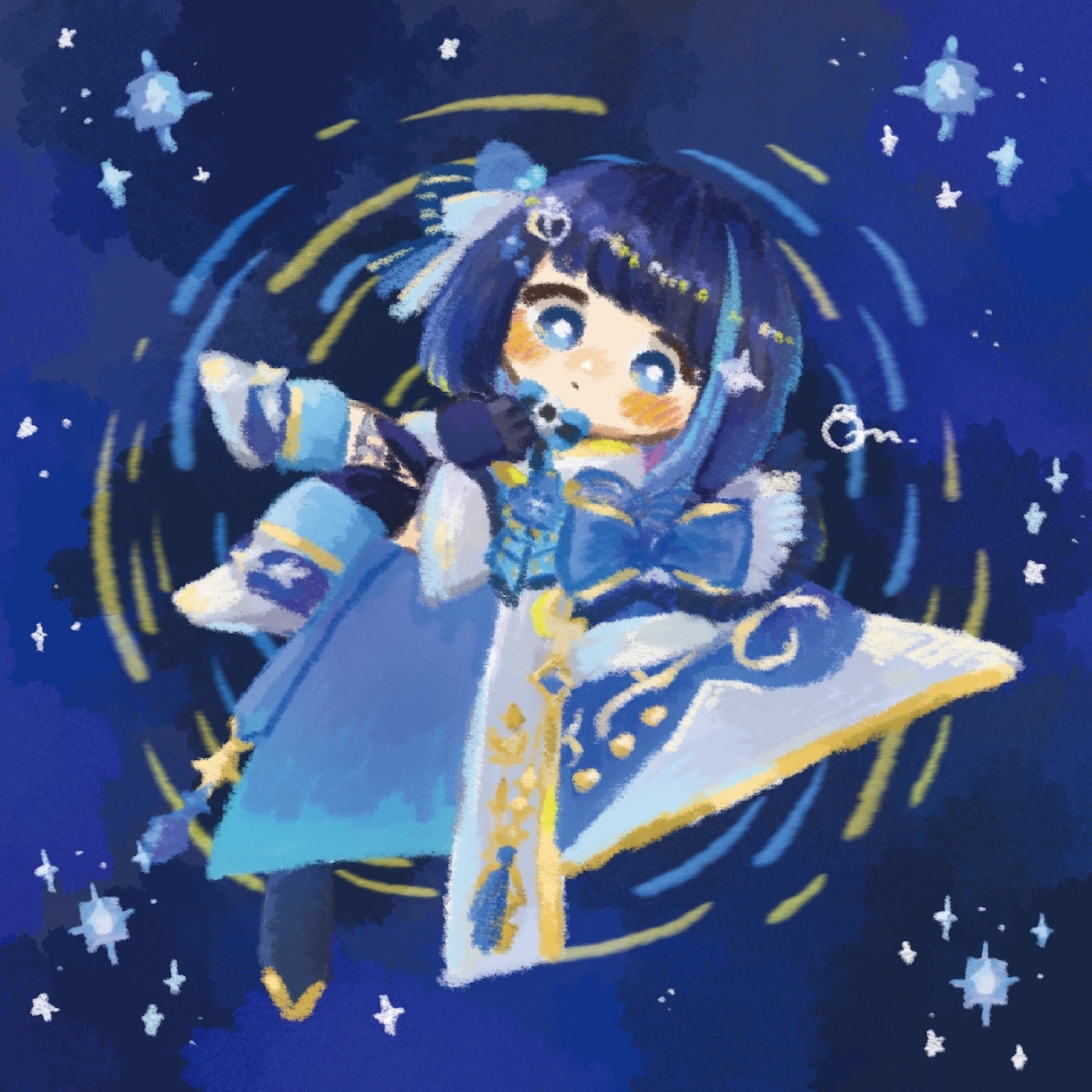 クレヨンのような全身イラストを描きます 絵本のような世界をカラフルに表現 イメージ1