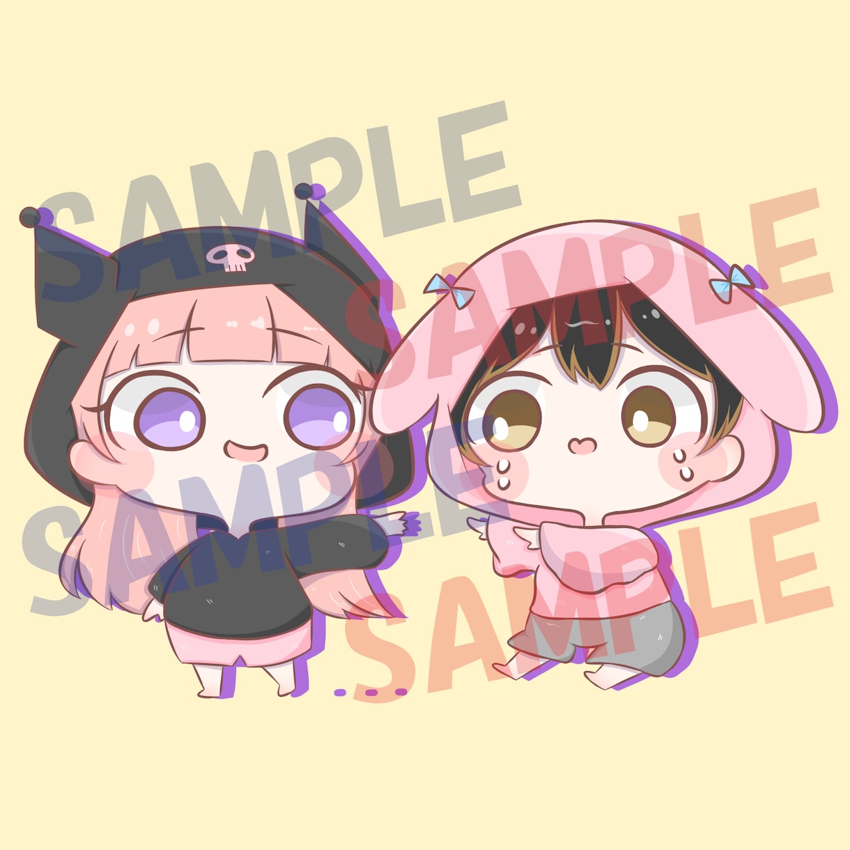 可愛いミニキャラ描きます アイコン、配信用イラストなど是非ご気軽に相談してください♪ イメージ8
