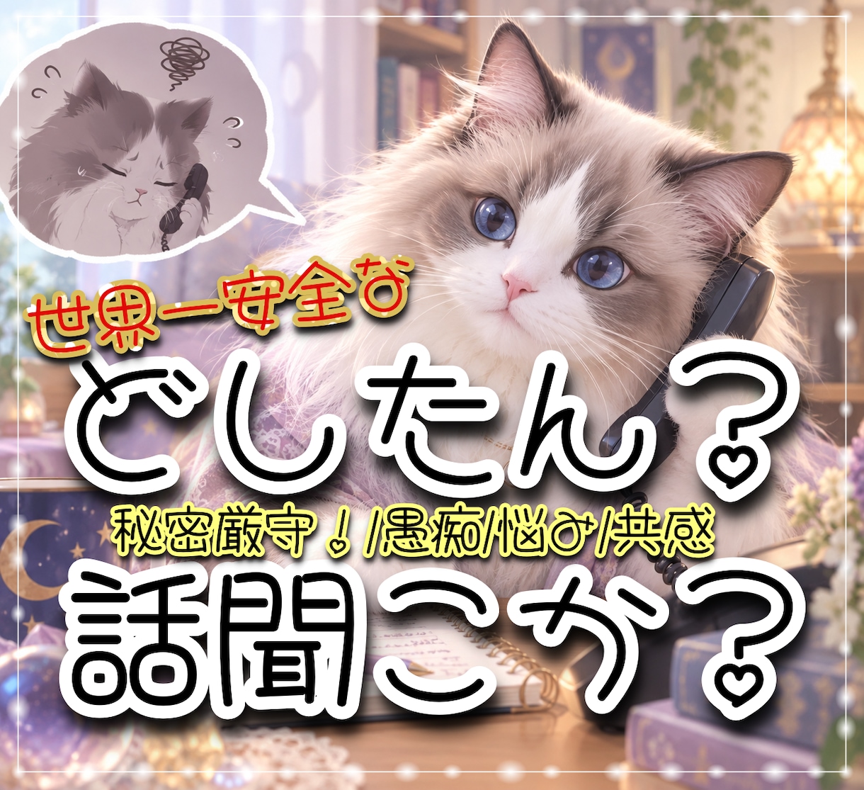 安心安全♡[どしたん話聞こか？]遠慮なくグチれます 今すぐ吐き出したい愚痴・相談・何でもないこと…全悩みOK イメージ1