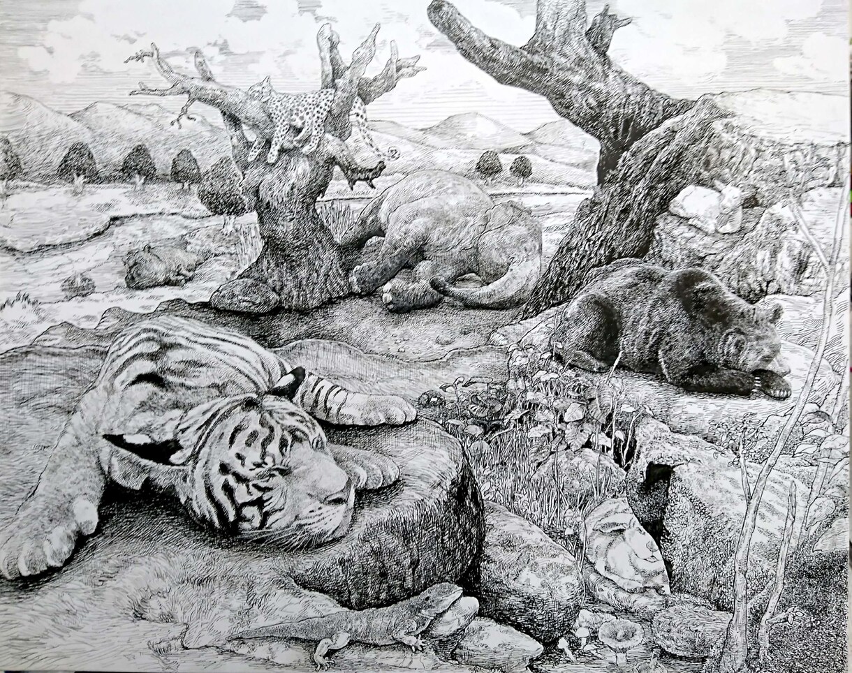 ご希望のイラストを製作致します 漫画・アニメ系イラスト,ペン画による動物や風景等のリアル画 イメージ4
