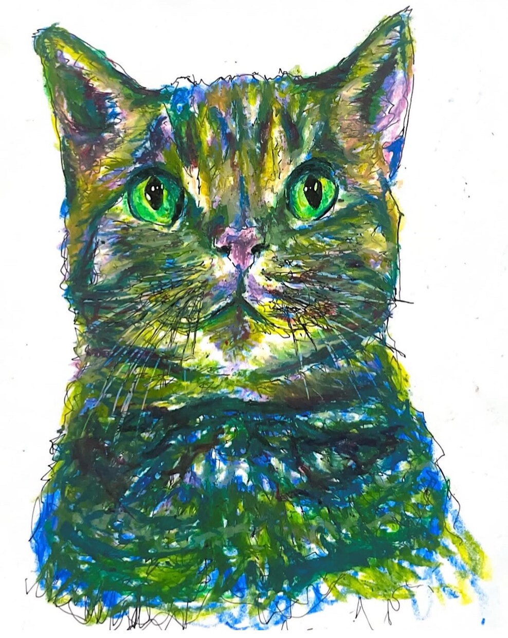いままでにないタッチでお客様のペットをお描きします 主にクレヨンを使った絵をお届けします。イメージお聞きします イメージ1