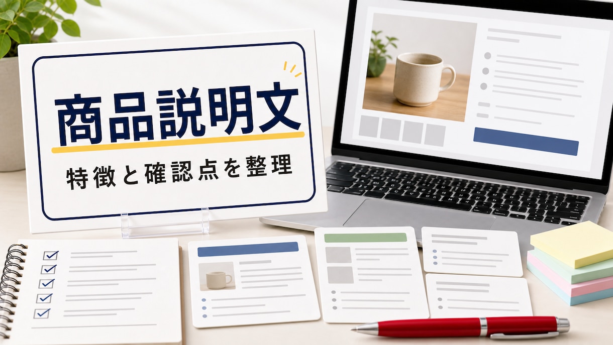 商品説明文と登録前チェックを整えます 売り場目線で伝わる言葉に整えます イメージ1