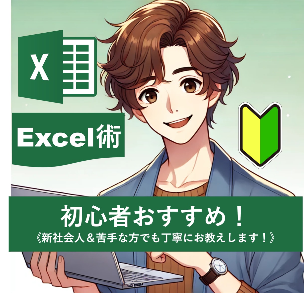 初心者向け！苦手でも大丈夫！Excel術教えます ゆっくり丁寧にあなたのペースで進めていきます！ イメージ1