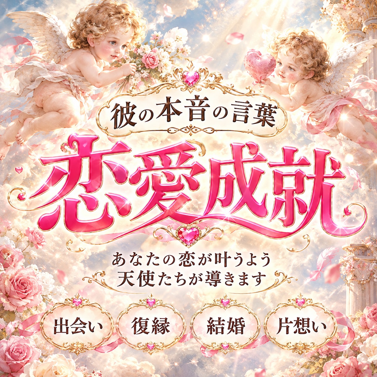 霊視占い｜天使のアドバイスで恋愛成就へ導きます 片思い・復縁・複雑愛｜ご縁の行方を天使のメッセージでお届け イメージ1