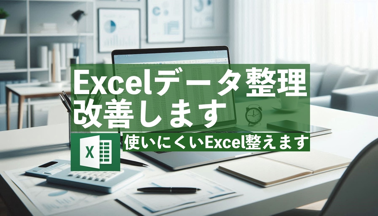 Excelデータを整理・改善し使いやすい形にします 集計・管理しやすいデータ構造に整えます。 イメージ1