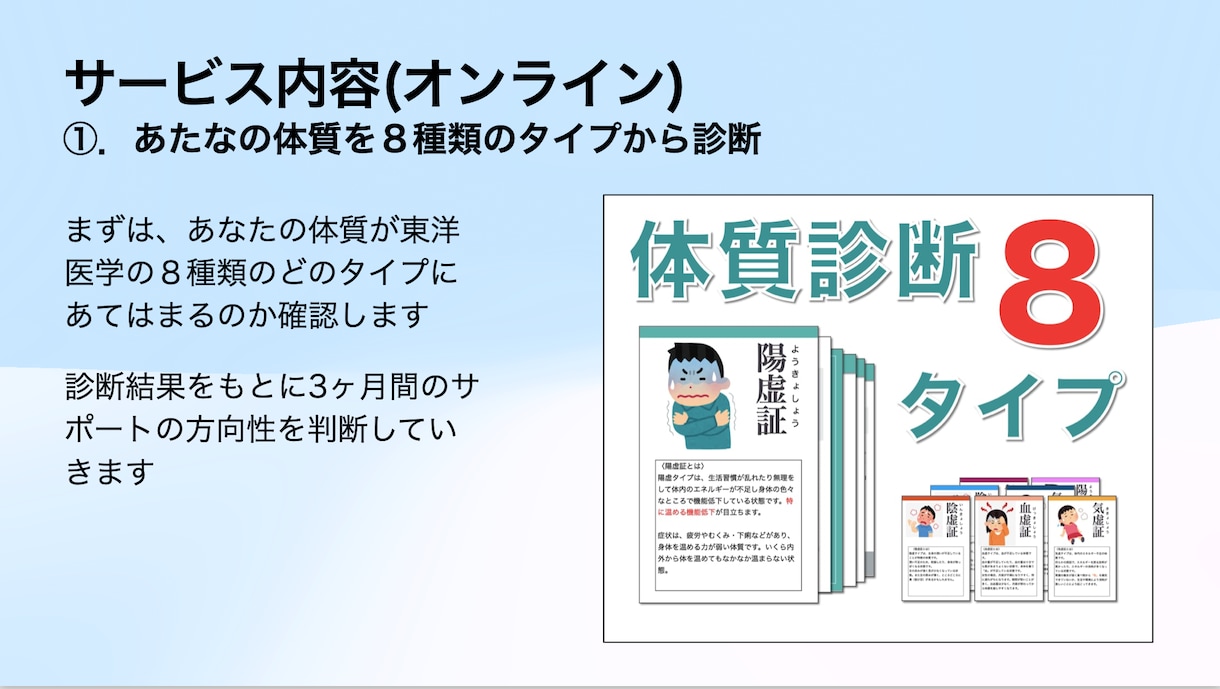 １ヶ月サポート☆東洋医学で不調改善をおこないます 体調不良で悩むあなたへ！リモート施術で自宅に居ながら体調管理 イメージ2