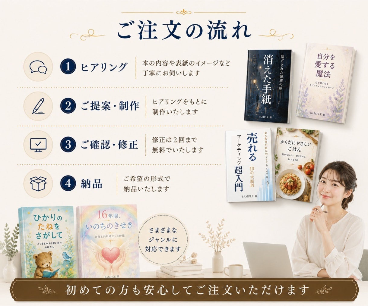 Kindle・電子書籍の表紙を制作します あなたの大切な一冊を読まれる本に！表紙制作します イメージ3