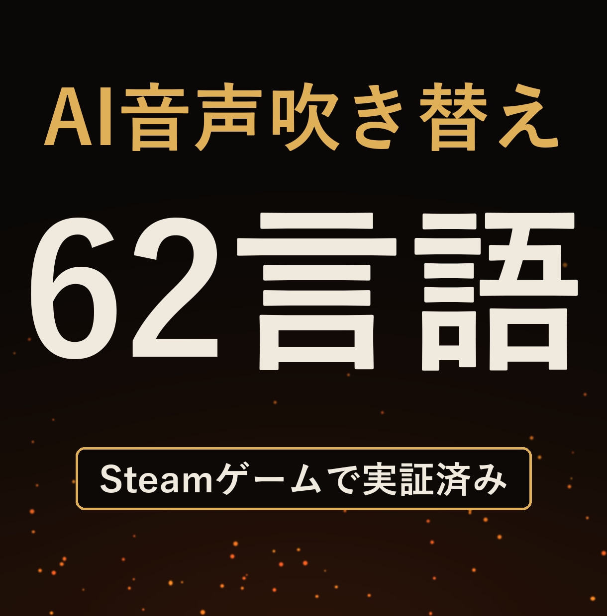 AI音声で動画やゲームを62言語に吹き替えます Steam販売中のゲームで実証済み。全言語AI検証つき イメージ1