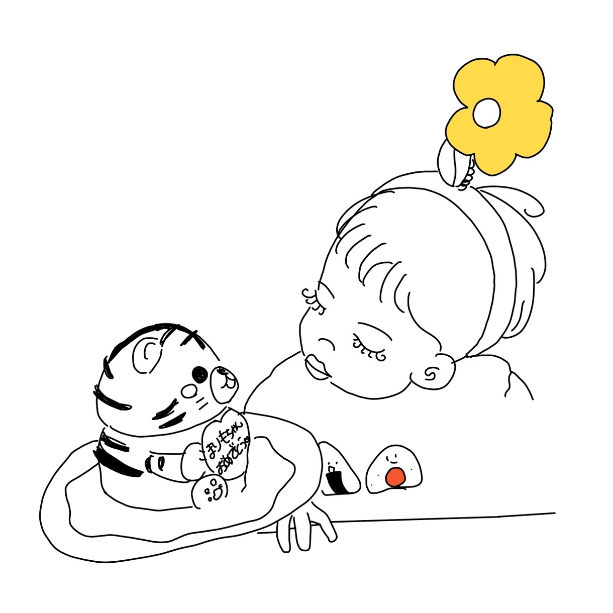 写真を元にシュールでかわいいイラストを描きます 大切なお子さん、ペットのお写真を、シュールでかわいい絵へ。 イメージ4