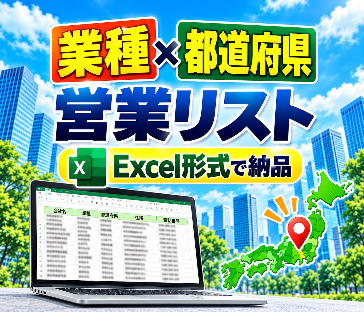 業種×都道府県で絞込可能！企業リストを提供します 欲しい業種・地域を選ぶだけ。即日使える法人リストを即日納品！ イメージ1