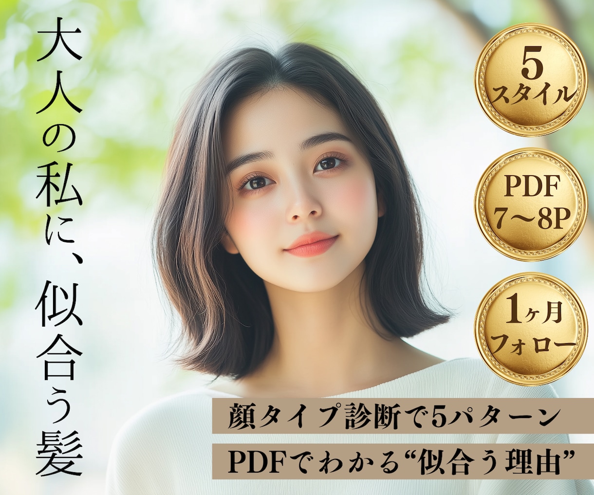 美容室で迷わない！再現性のある髪型提案します 顔写真で診断◎「似合う×再現できる」ヘアをご提案 イメージ1