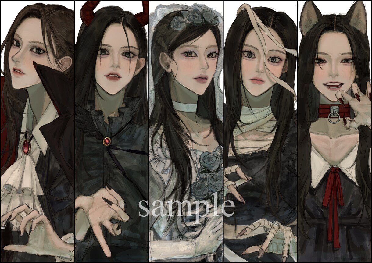 2つの絵柄から選べる！ご希望のイラストを描きます 観賞用、サムネイル、夢絵、フラワースタンド、広告等！ イメージ1