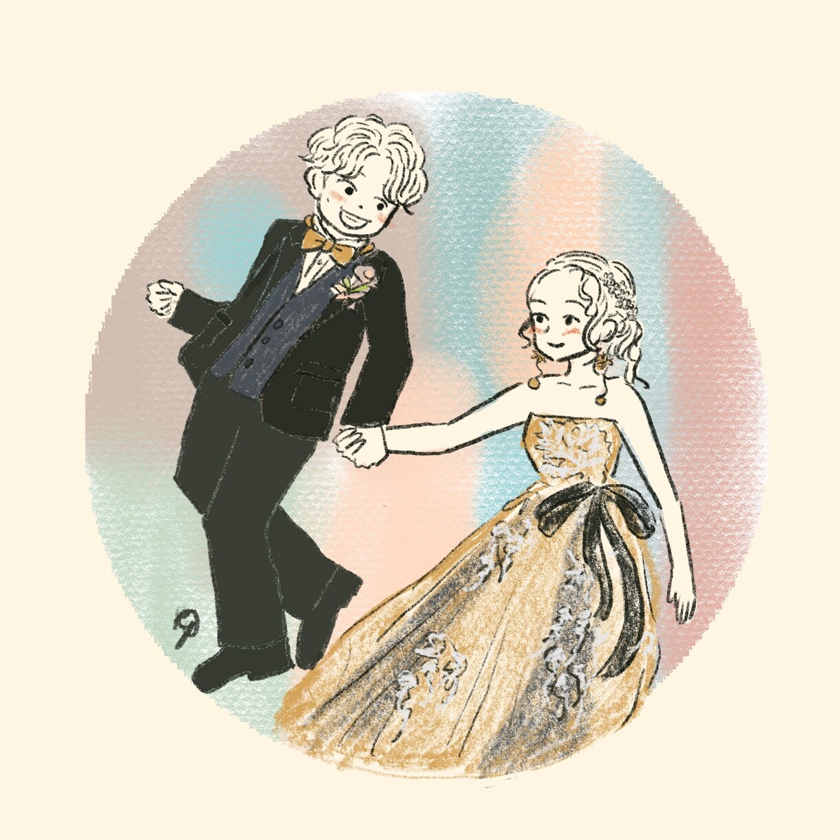 思い出が詰まった◯に収まるアイコンを描きます 結婚式や前撮り、旅行の思い出などをアイコンに イメージ3