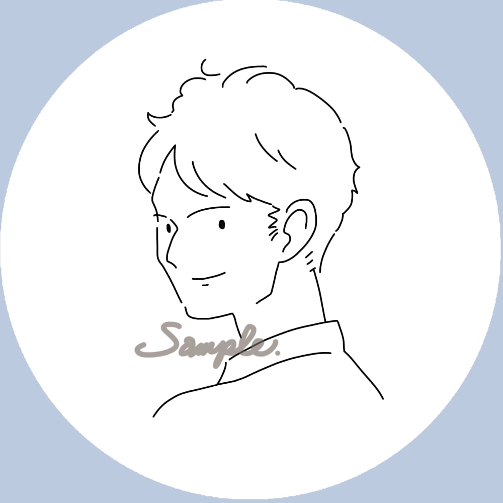 写真をもとに シンプルで可愛い線画アイコン描きます 少ない線で描く雰囲気似顔絵です。顔パーツの有無は選択可能！ イメージ8