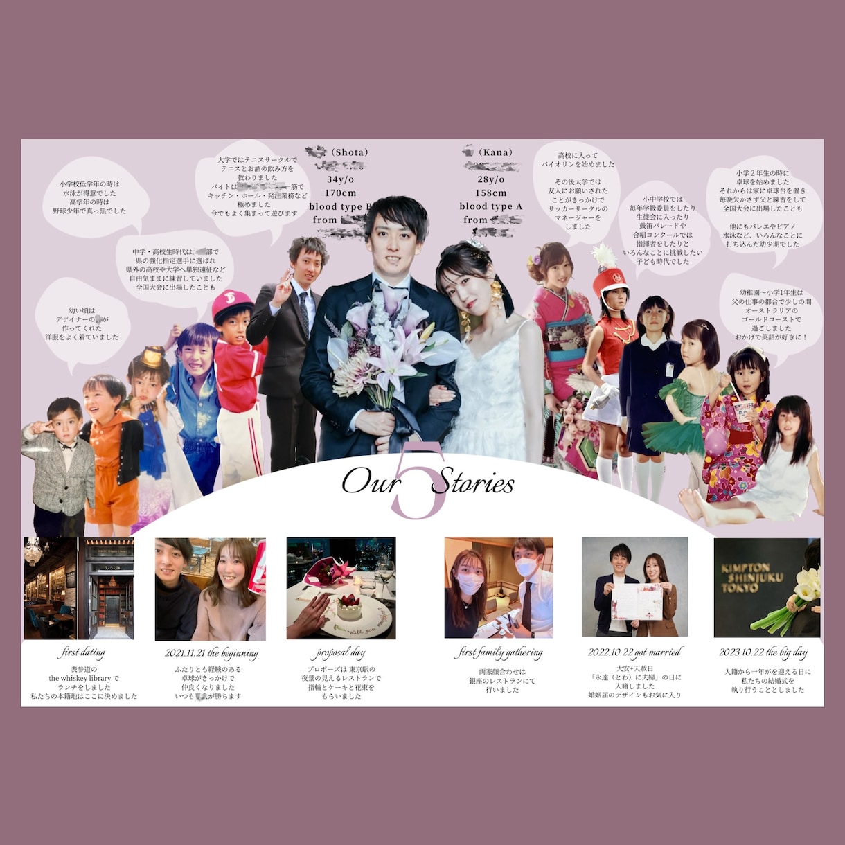 ｵｼｬﾚと言われる結婚式プロフィールブック作れます 雑誌Sweet風❤︎文字写真挿入のみで簡単にオトナカワイイ♡ イメージ6