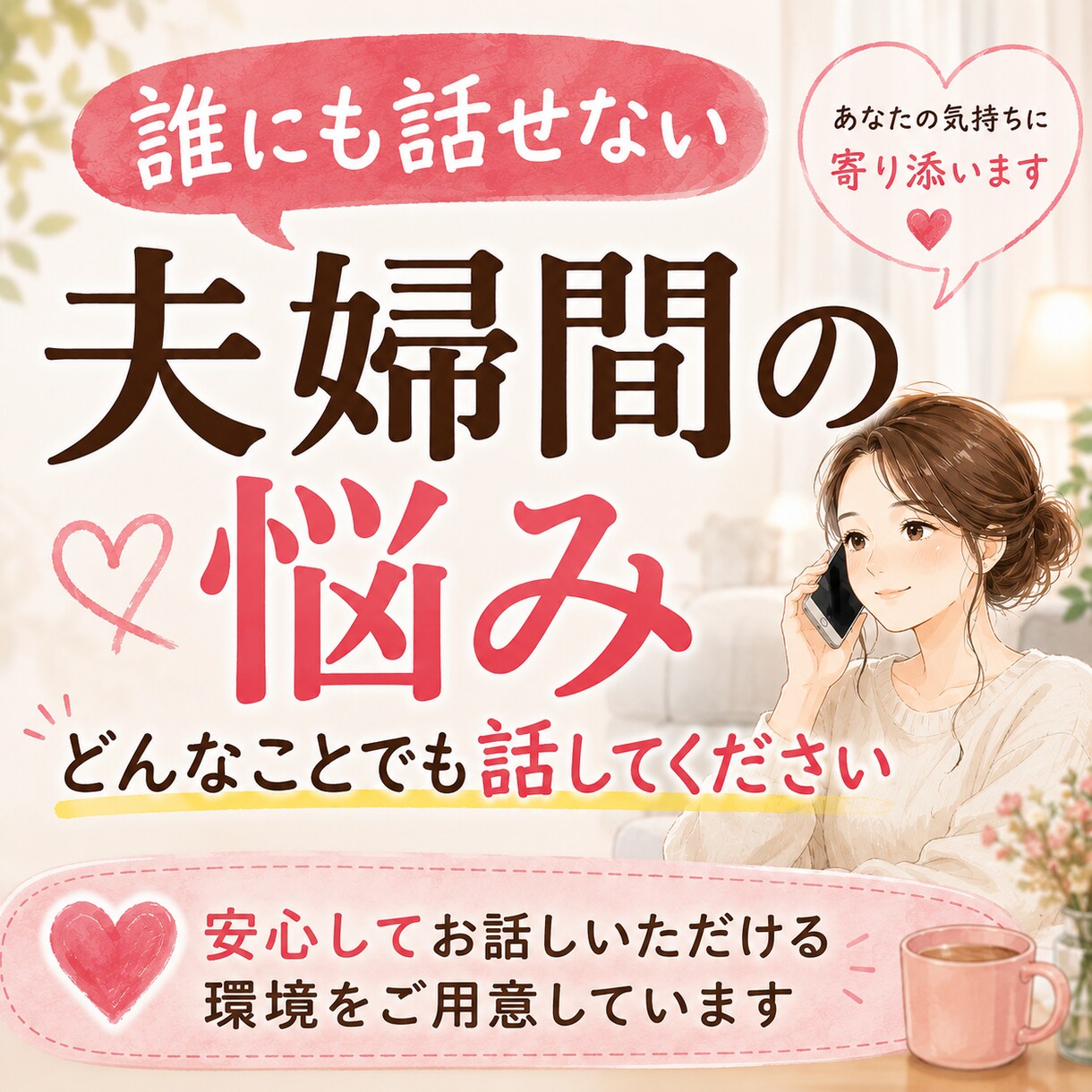夫婦間の問題やズレ、イライラなどお聞きします バトル経験多数！夫との価値観が180℃違う２児のママ イメージ1