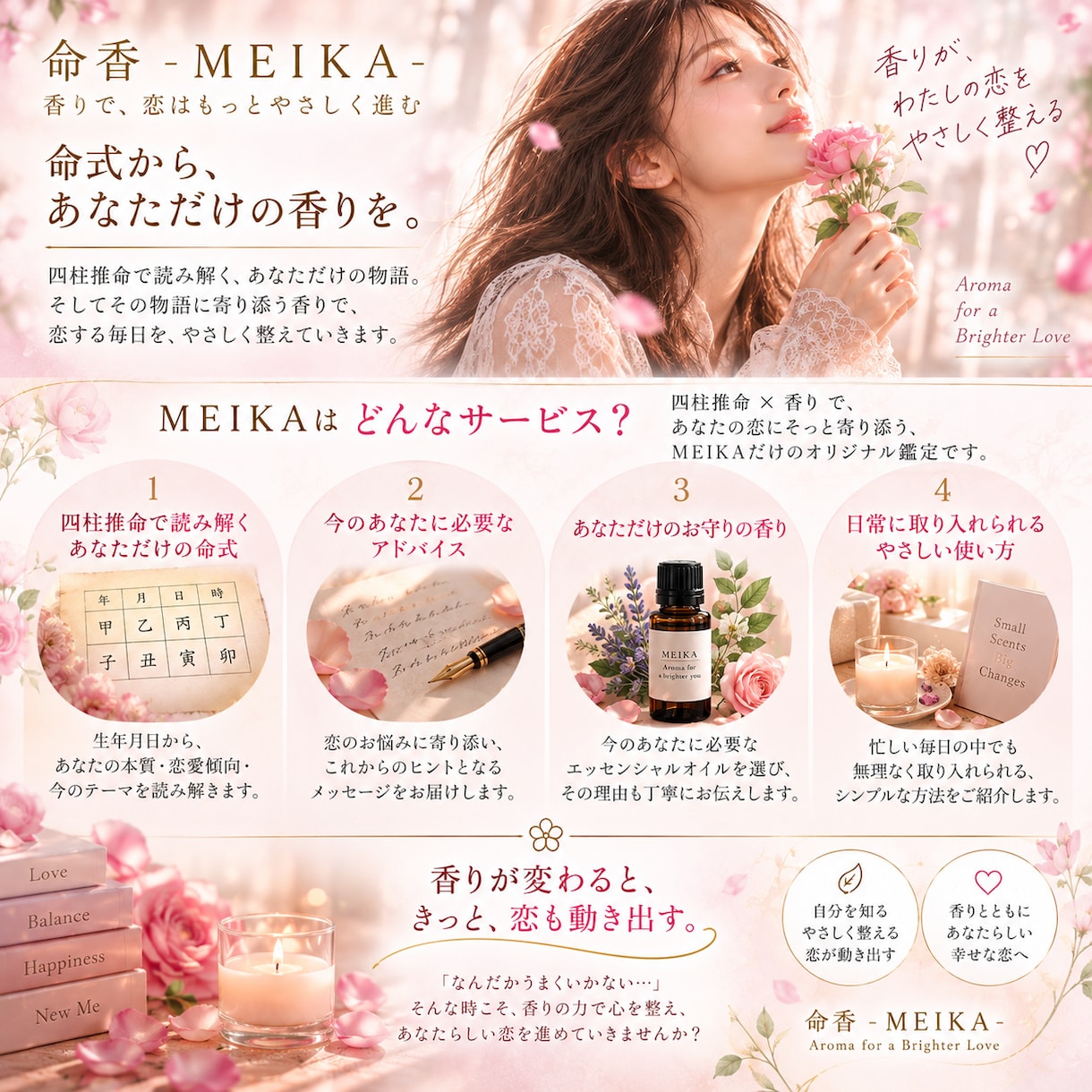 恋するあなたへ♡お守りの香りとアドバイス届けます 生年月日から恋の流れとあなただけの香りを読み解きます イメージ4
