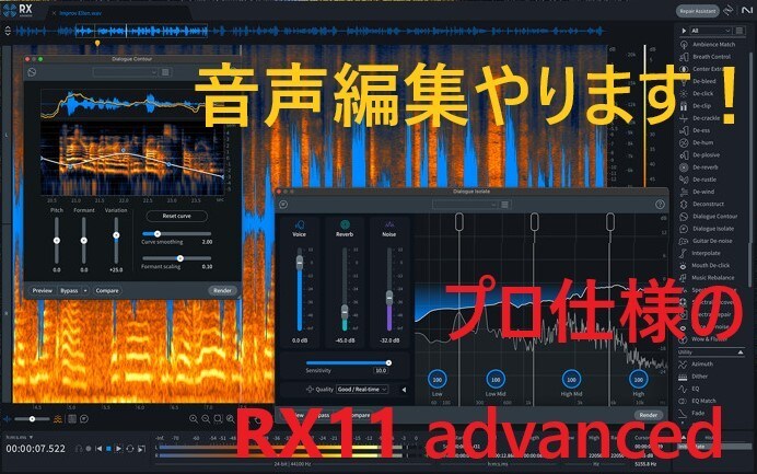 音声作品の編集承ります 安い！早い！最速翌日納品！ノイズ除去 イメージ1