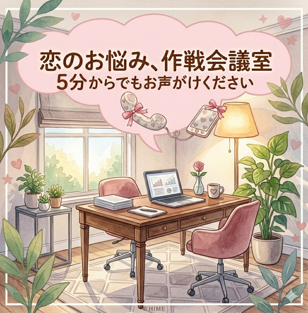 心理学が効く?!恋バナ最初から最後まで聴きます 心理学卒が聴く恋バナ相談室｜片思いから秘密の恋までお気軽に！ イメージ1