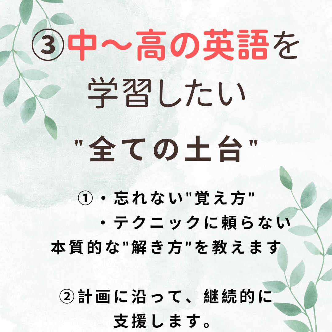 必見【月額制】英会話について継続的にサポートします 3ヶ月後、あなたは英語が話せるようになります！ イメージ3