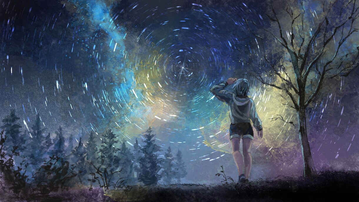 幻想的な一枚絵を描きます 背景あり、キャラクターのみ、どちらも可能です イメージ4