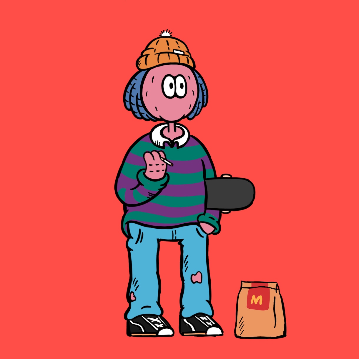ポップなキャラクターのアイコンを制作します あなたの趣味をイラストで表現しましょう！ イメージ1