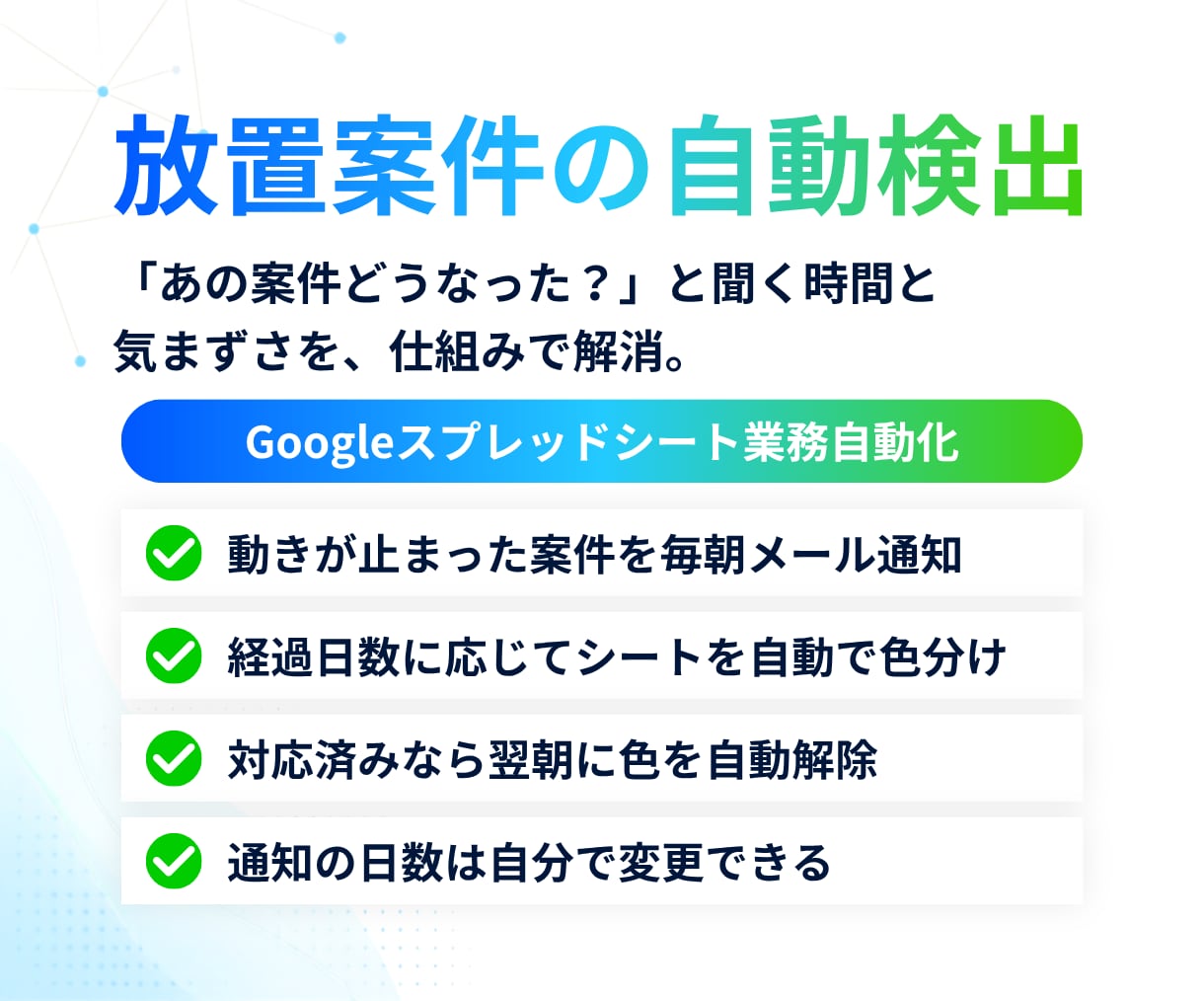放置案件を毎朝自動で通知する仕組みを作ります 【営業現場を知る現役SaaSセールスが設計！】 イメージ1