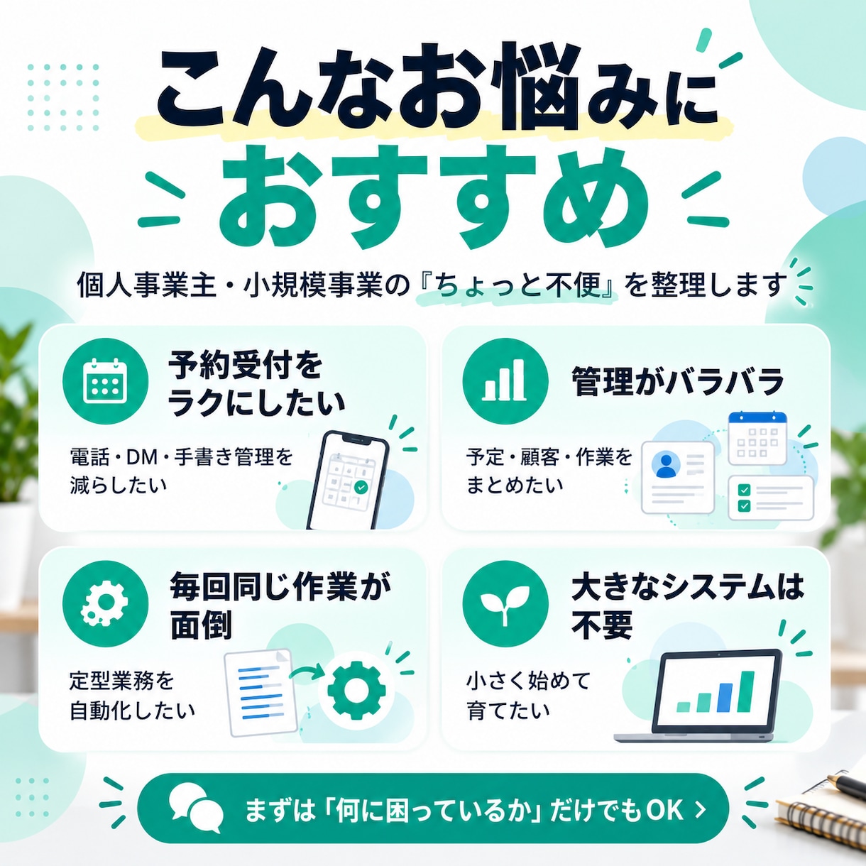 小規模事業向けに業務ツールを作成いたします 予約、管理、定型作業を効率化します！ イメージ4