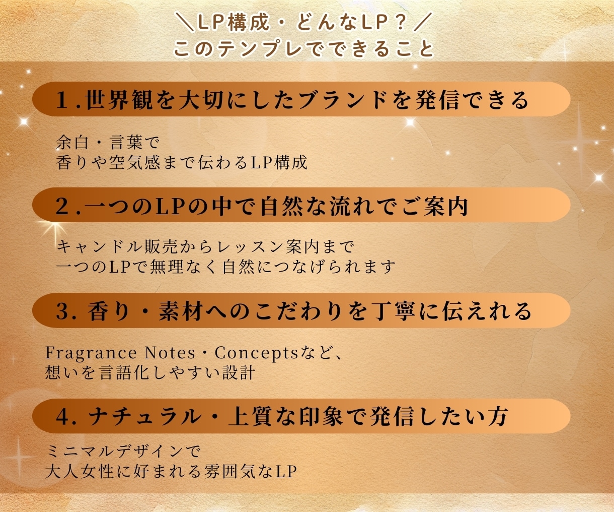 編集可能なCANVA LPテンプレート販売します candle作家様向けCANVA LPテンプレート・編集可能 イメージ3