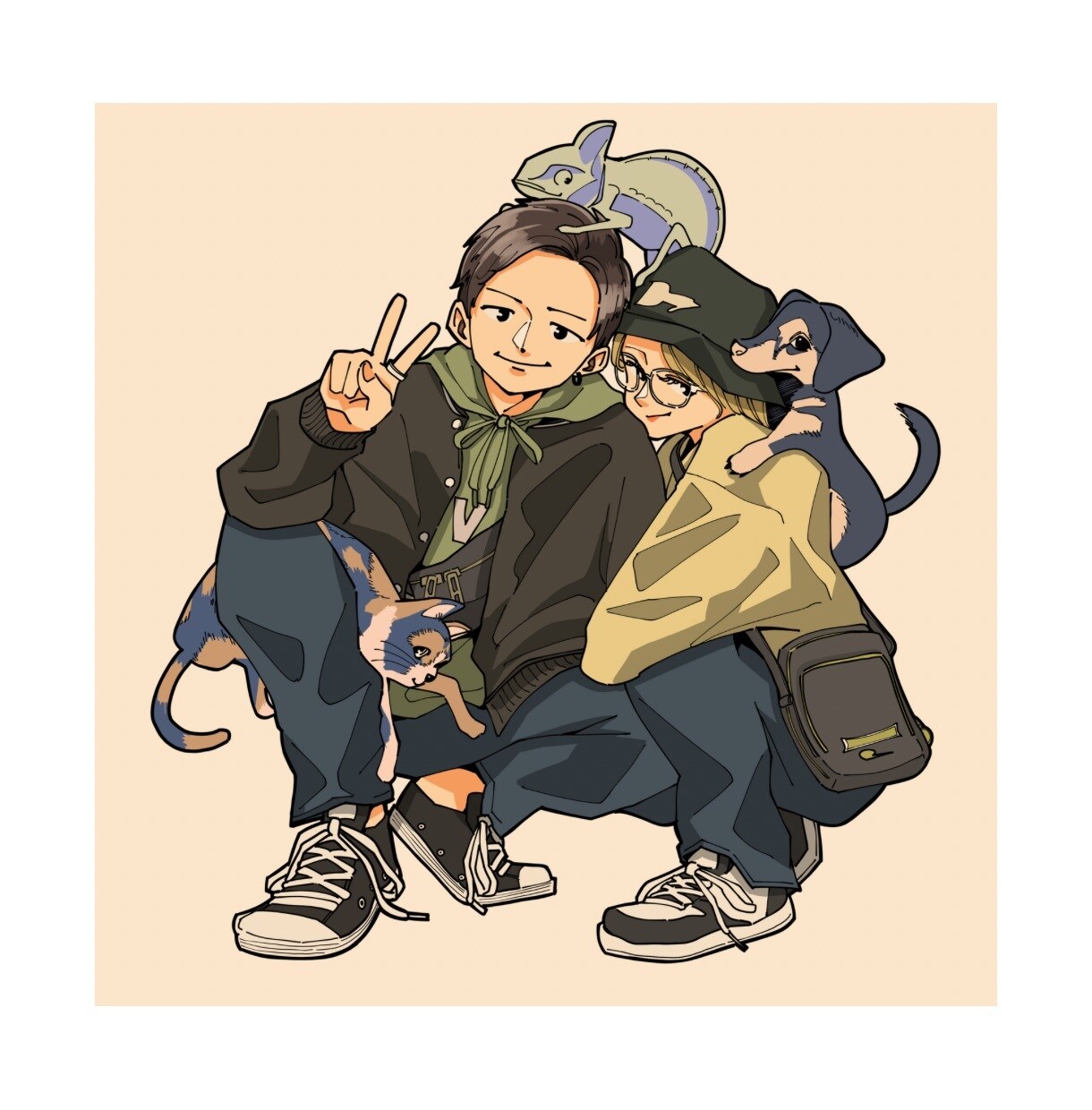 思い出に残るペアイラストお描きします 記念日や誕生日のプレゼントにおすすめ！商用利用可♪ イメージ3