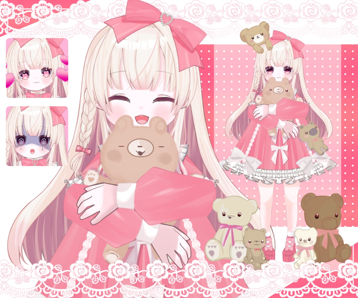 VTuber作成☆可愛いLive2dモデル作ります 最短１週間でデビューできる☆ 修正無制限！著作権譲渡も可能！ イメージ6